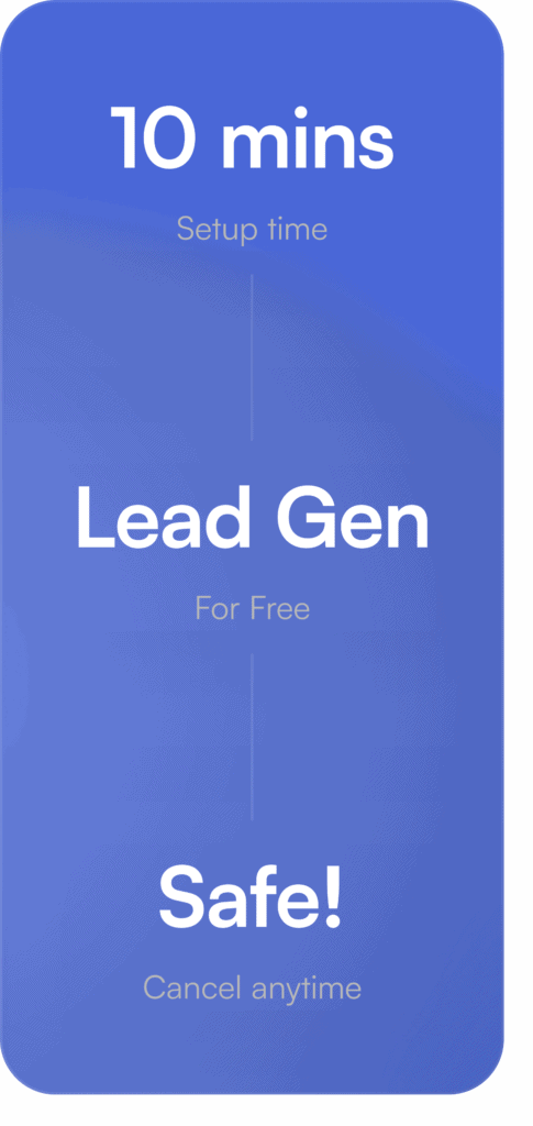 Sales automation tool showcasing lead generation and safe engagement features.