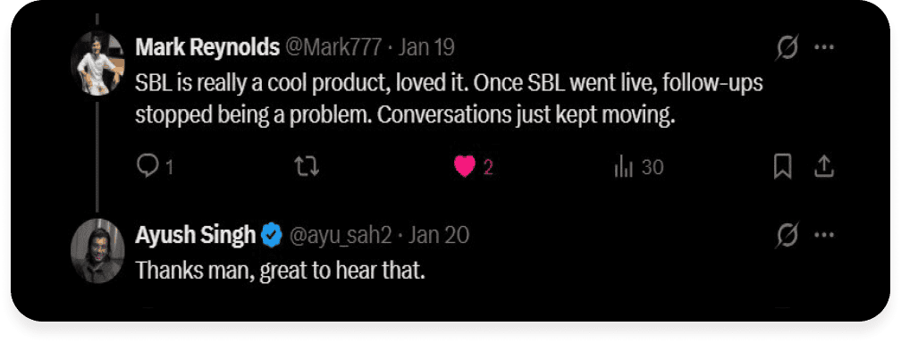 Sales automation platform for persuasive outreach and follow-ups.