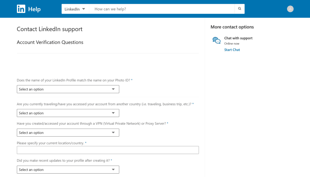 unrestrict linkedin